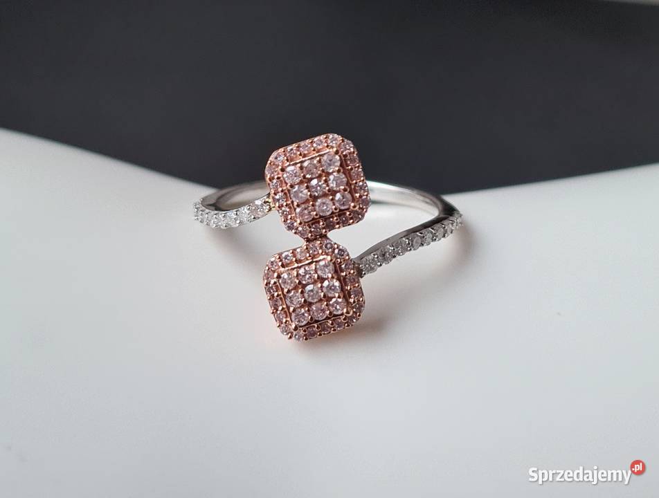 Pierścionek złoto 9k diamenty Otwock