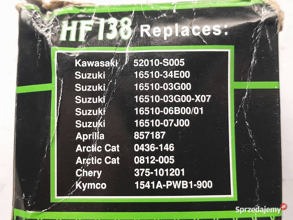 Filtr oleju HIFLO HF138 Suzuki Kawasaki Aprilia Dąbrowa Górnicza