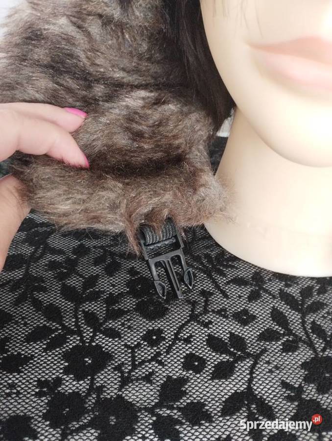 Czapka pilotka zimowa z futerkiem vintage retro śląskie Hażlach