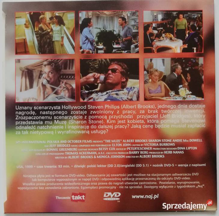 Muza DVD Sharon Stone Andie MacDowell Jeff lektor łódzkie Łódź