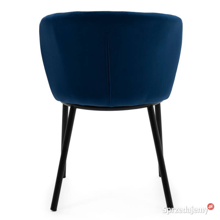 Granatowe Krzesło Tapicerowane Bari Wysyłka 24H Tarchały Małe