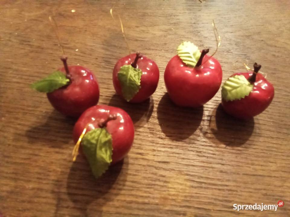 Jabłka woskowe Boże Narodzenie zawieszki komplet Boże Narodzenie Warszawa