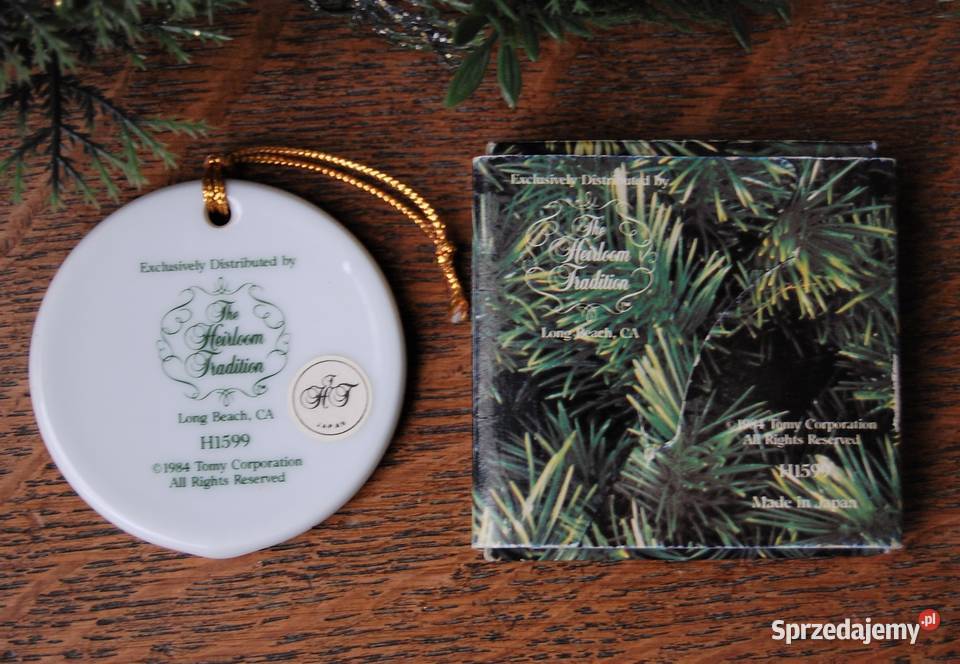 Zawieszka świąteczna porcelana lata 80 Tomy Lublin