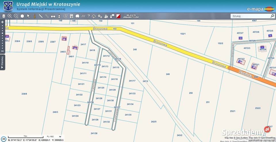 Działki budowlane Krotoszyn Rawicka 5171051 m2 Salnia