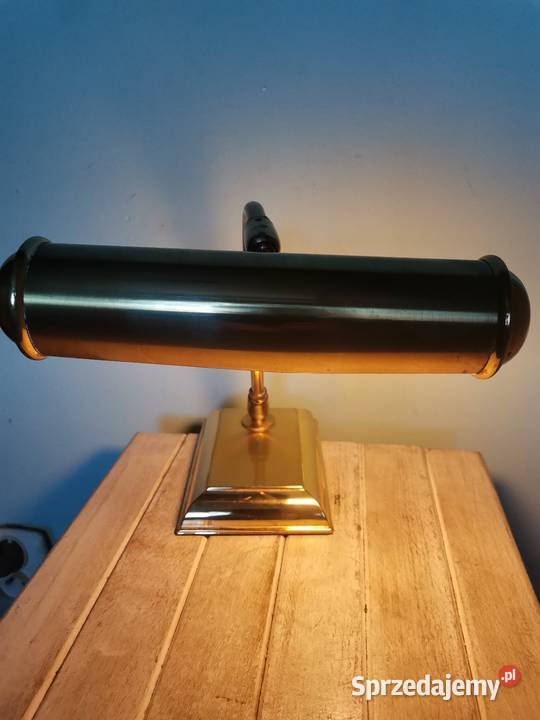 Lampa mosiązna gabinetowab bankierska w stylu Kraków