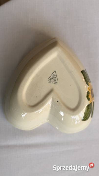 Polmisek ceramiczny w ksztalcie sercafajans Kolo Lublin