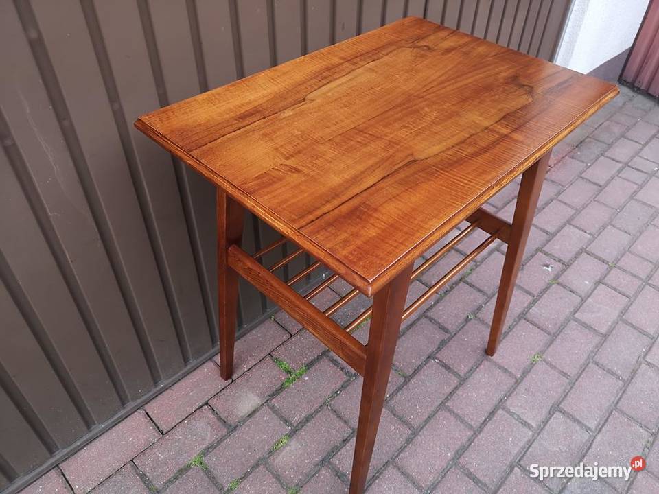 Stolik ARTDECO PRL Orzech Stary Renowacji Okazja Swarzędz