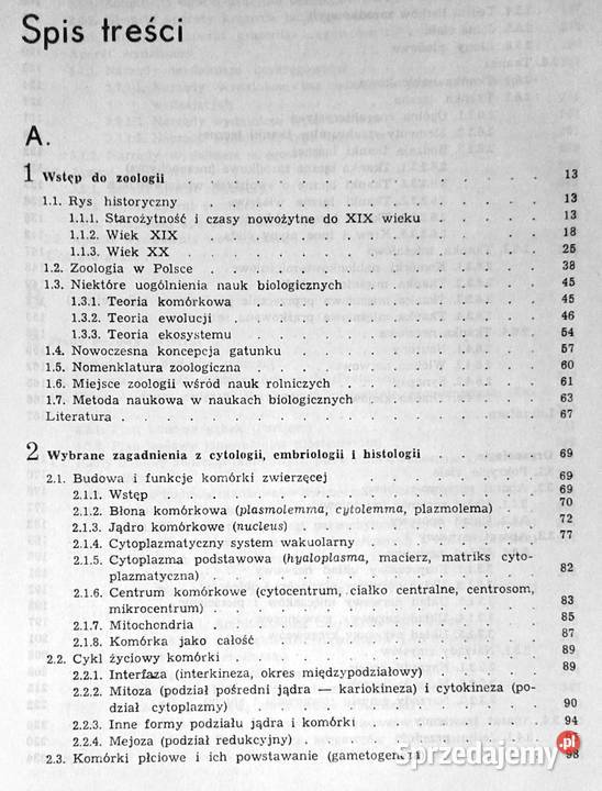 Zoologia Tom 1 Część ogólna B Aleksander Rajski Chełm sprzedam