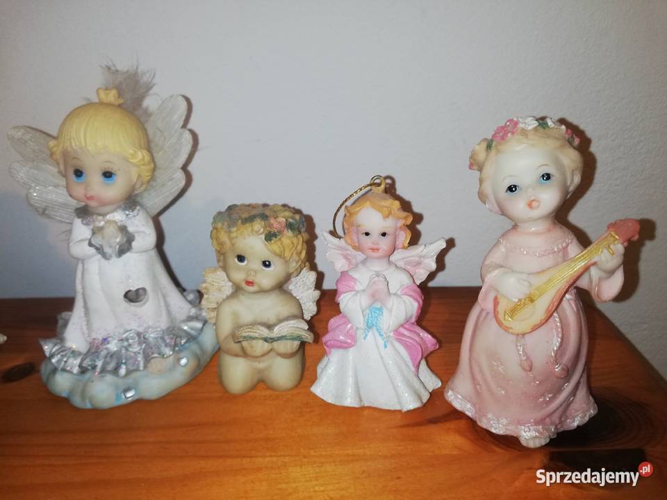 Kolekcja starych figurek Aniołków Warszawa