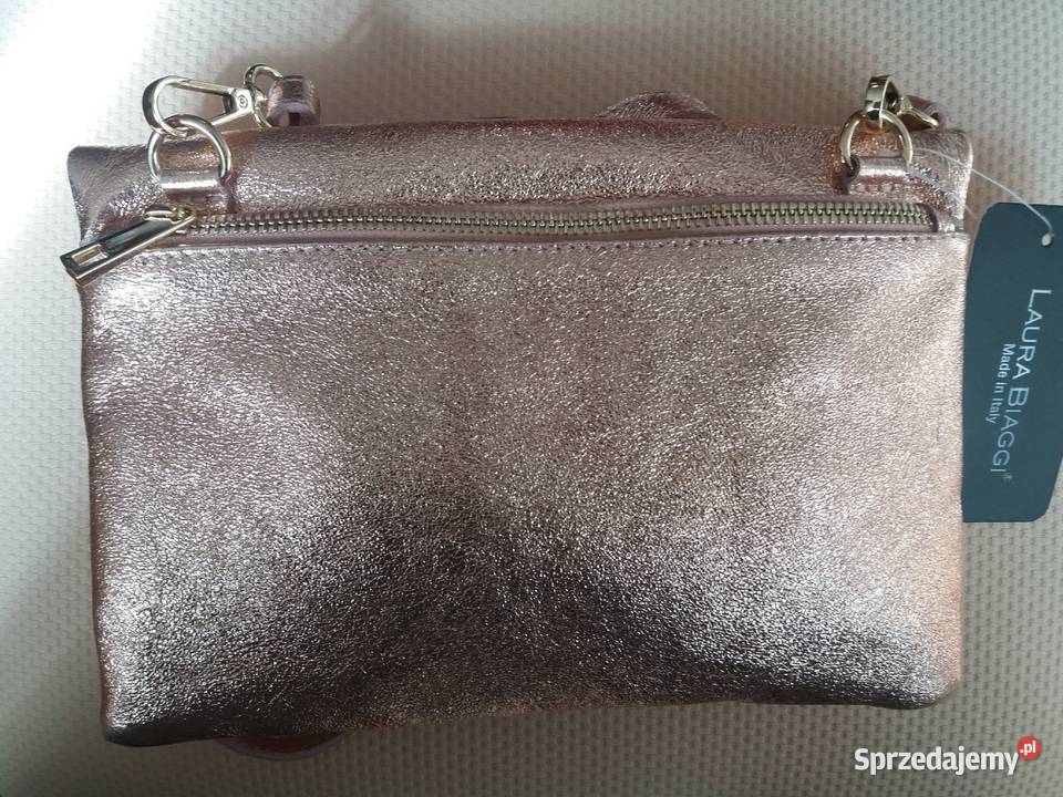 Skórzana torebka Laura Biaggi wieczorowa podlaskie