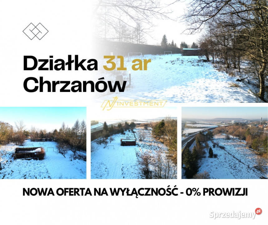 Działka inwestycyjna Chrzanów 31ar