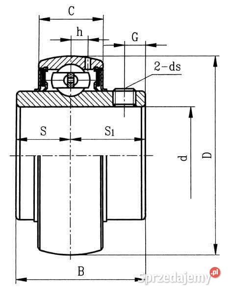 Wkład łożyska 34 1905x47x16 mm INAFAG UC20412INA