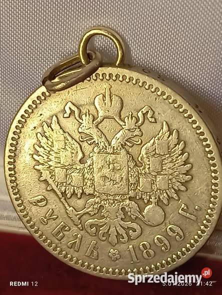 ROSJA 1 rubel 1899 NIKOŁAJ II ładny wisiorek Numizmatyka mazowieckie Warszawa
