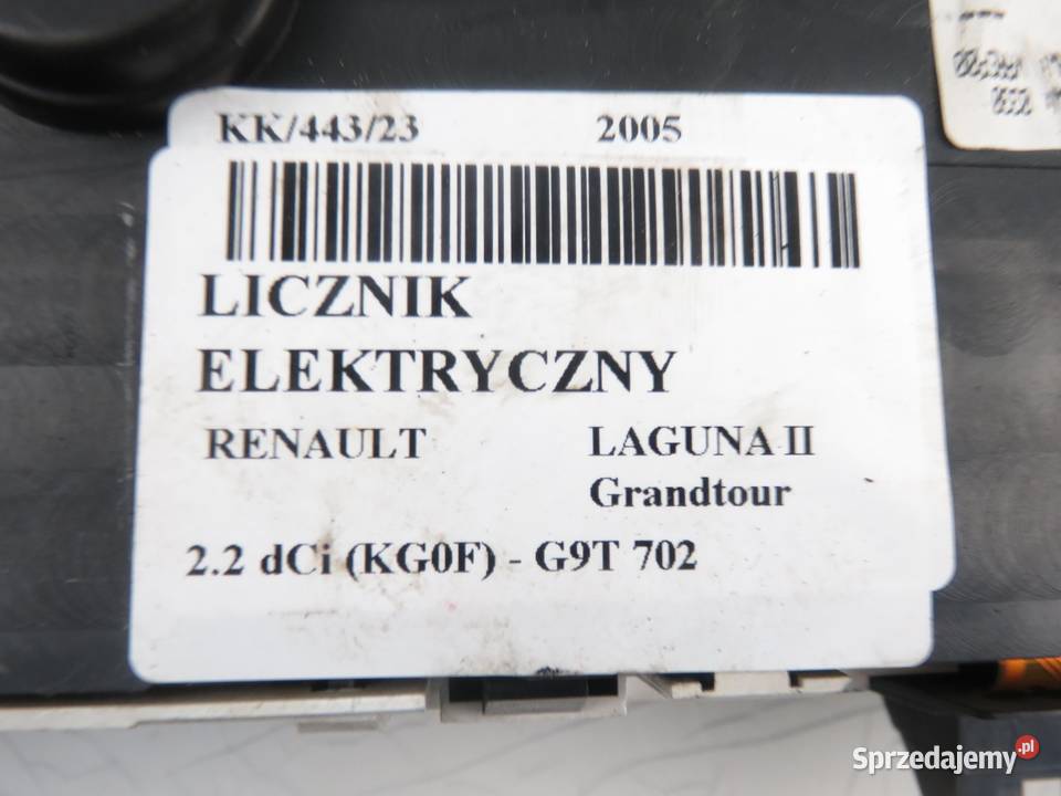 LICZNIK RENAULT LAGUNA II 22 dCi 8200291330