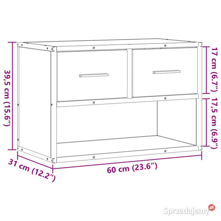 Szafka pod telewizor dąb sonoma 60x31x395 Warszawa sprzedam