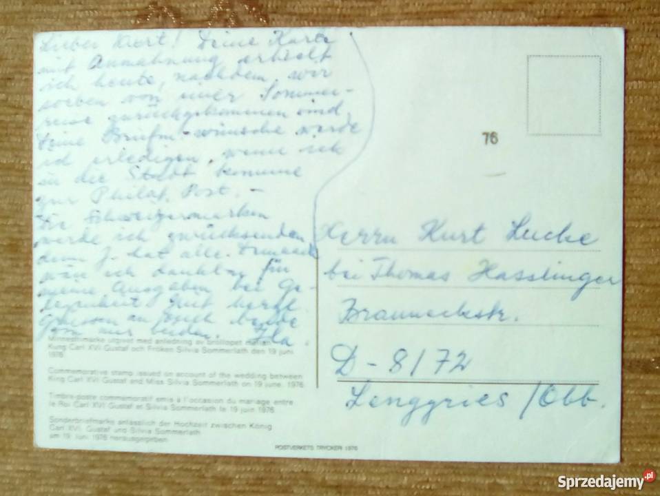 KRÓL SZWECJI KAROL XVI GUSTAW I SYLWIA Piszczac