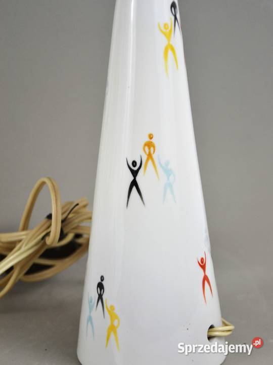 look lampa stołowa porcelana Hollohaza pikasy Bronisze