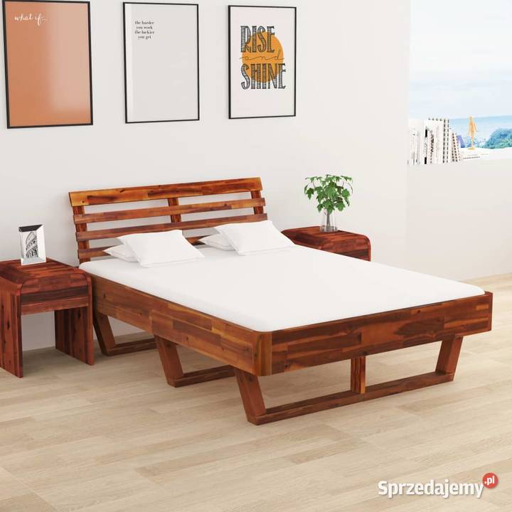 vidaXL Rama łóżka i 2 szafki nocne,3056372