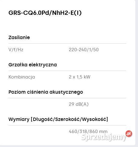Pompa Ciepła Gree Versati Split 6kW Gniezno