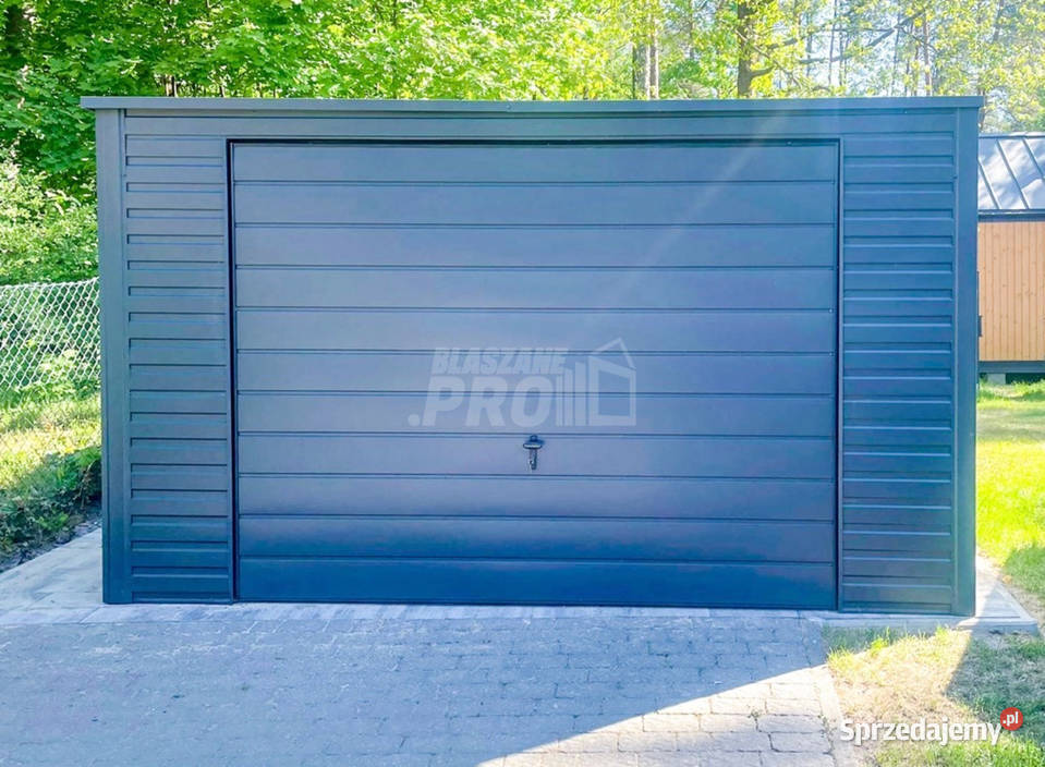 Garaż Blaszany 4x8m Brama Uchylna 2x Okno Drzwi Bełchatów