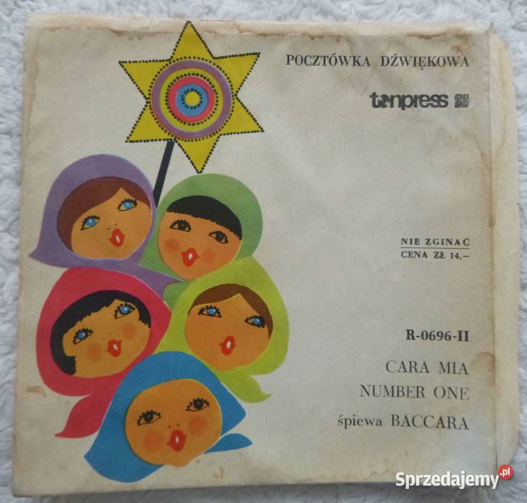 Pocztówka dźwiękowa 1978 Baccara mazowieckie Warszawa