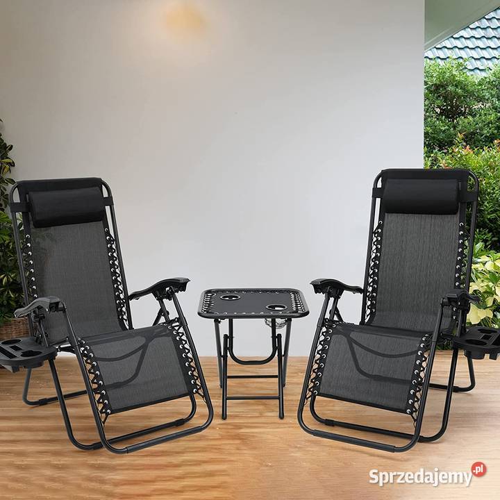 ZESTAW 2 LEŻAKISTOLIK meble ogrodowe turystyczne Września