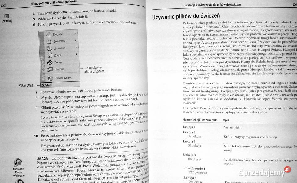 Microsoft Word 97 Wersja polska Krok kroku lubelskie Chełm sprzedam