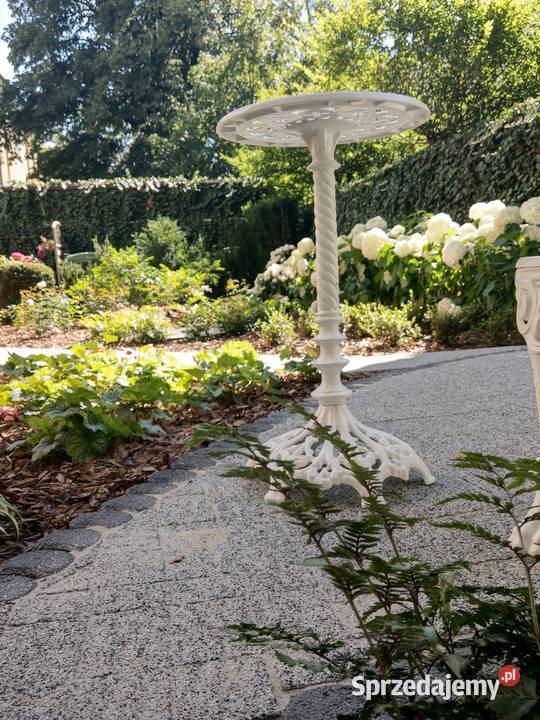 stolik kawowy żeliwny kwietnik dekoracja Wyposażenie wnętrz warmińsko-mazurskie Gołdap