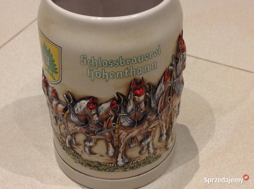 Kufel do Piwa Ceramiczny Obraz 3D Sygnowany lubuskie Nowa Sól