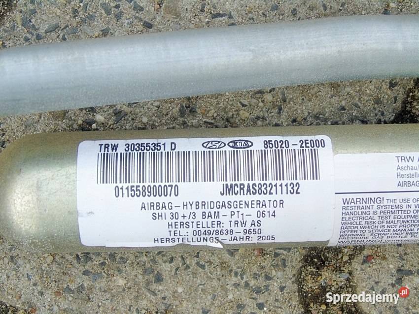 KURTYNA POWIETRZA AIRBAG PRAWA HYUNDAI TUCSON I sprzedam