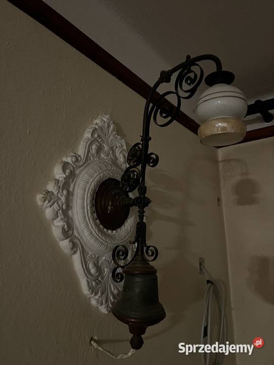 Stara lampa lampy kinkiety vintage old zabytek Biecz