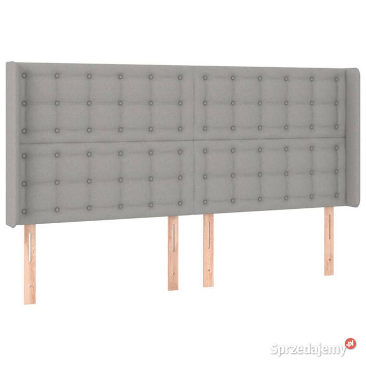 Zagłówek uszak jasnoszary 183x16x118128 tkanina Warszawa