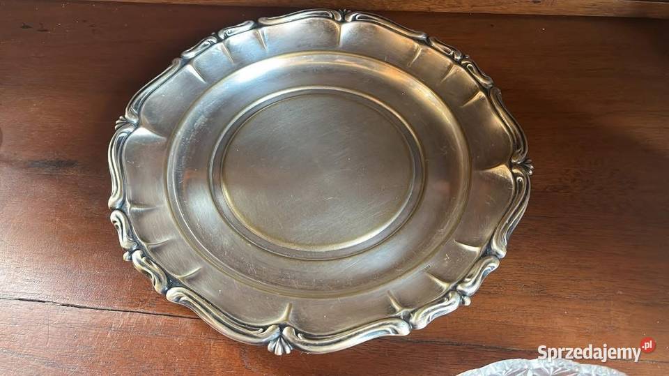 Patera Platerowa z wkładami szklanymi Kabaret Antyki, Sztuka, Kolekcje pomorskie Gdańsk