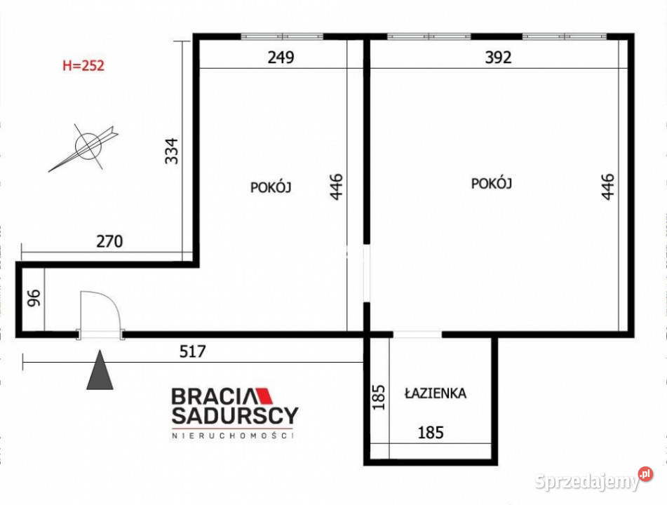 Mieszkanie na sprzedaż 34m2 2 pokoje Kraków Piętro 1