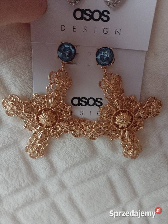 ASOS Duże Bogato zdobione kolczyki z Londynu Kraków