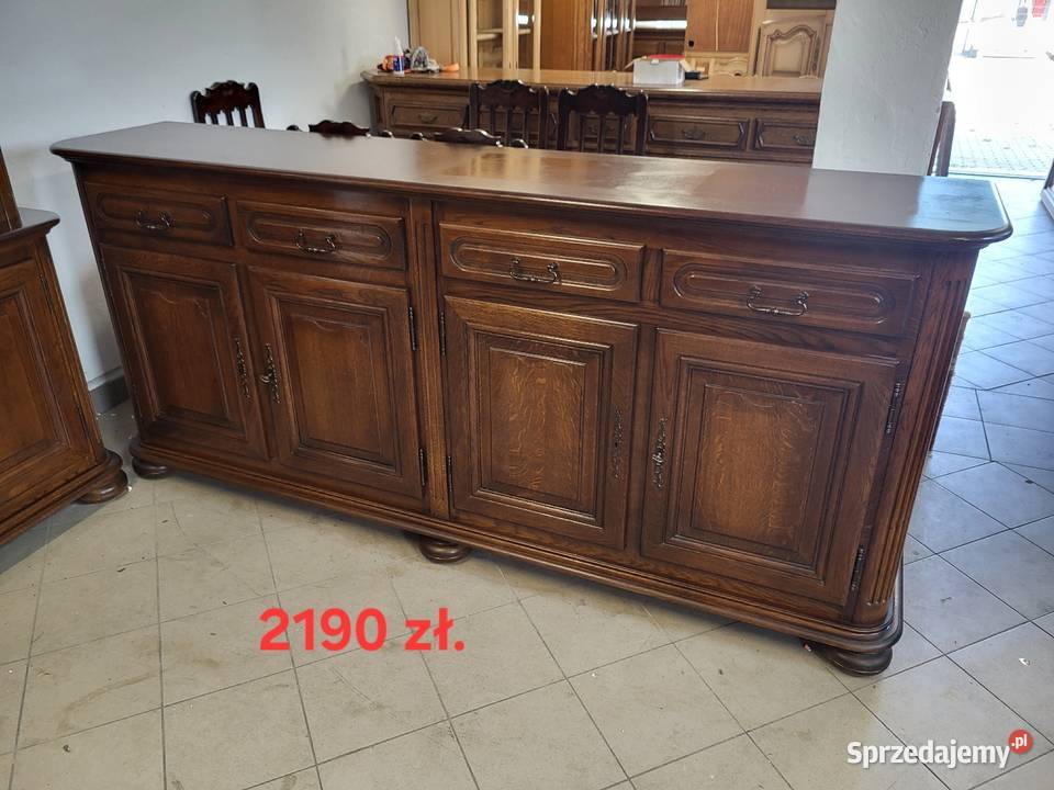 Piękne komody dębowe z lustrem i bez stan Kleczew