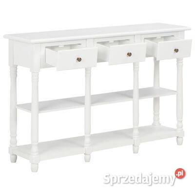 vidaXL Stolik konsolowy biały 120x30x76 mazowieckie Warszawa