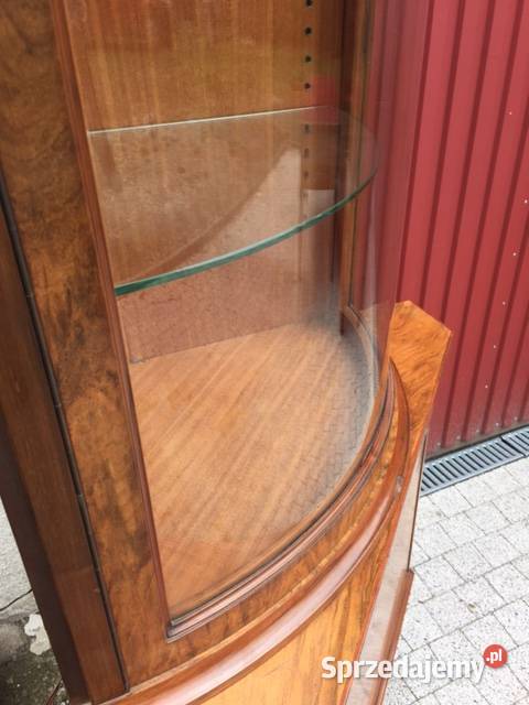 Witryny narożne ART DECO orzech 1930 Meble dolnośląskie