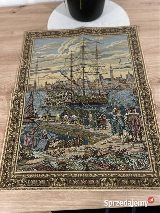 Piękny gobelin belgijski statek Kraków