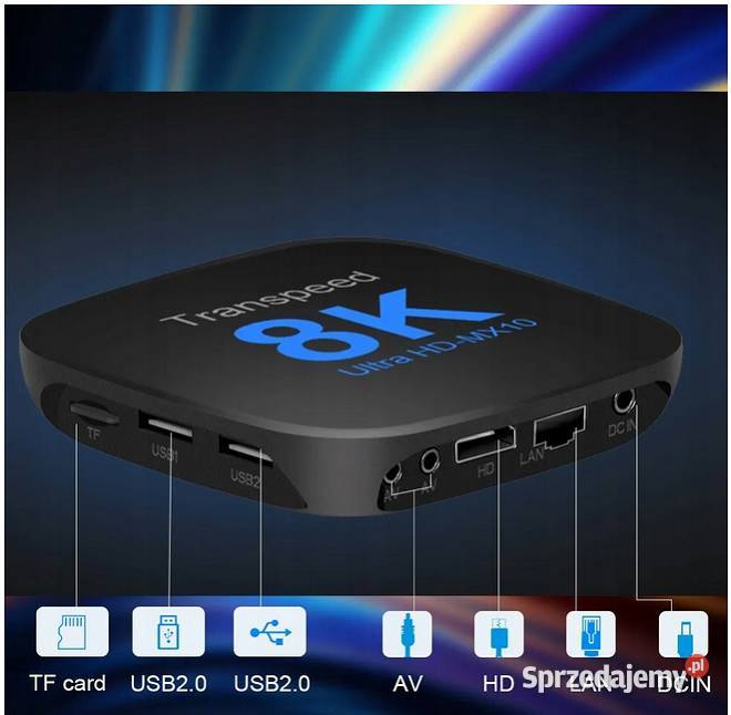 Transpeed 8K Ultra HD MX10 Android TV SmartBox