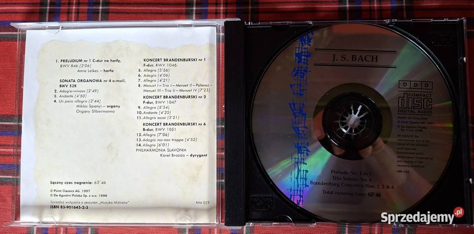 Muzyka Mistrzów JSBach Barokowe Arcydzieła CD Kraków