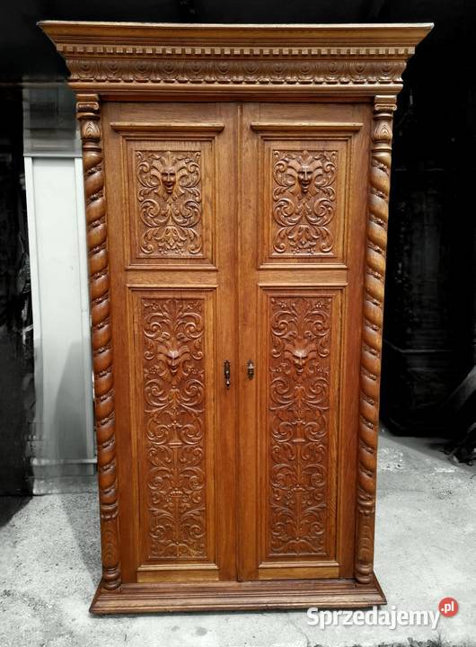 Piękna neorenesansowa szafa ok1910r antyk