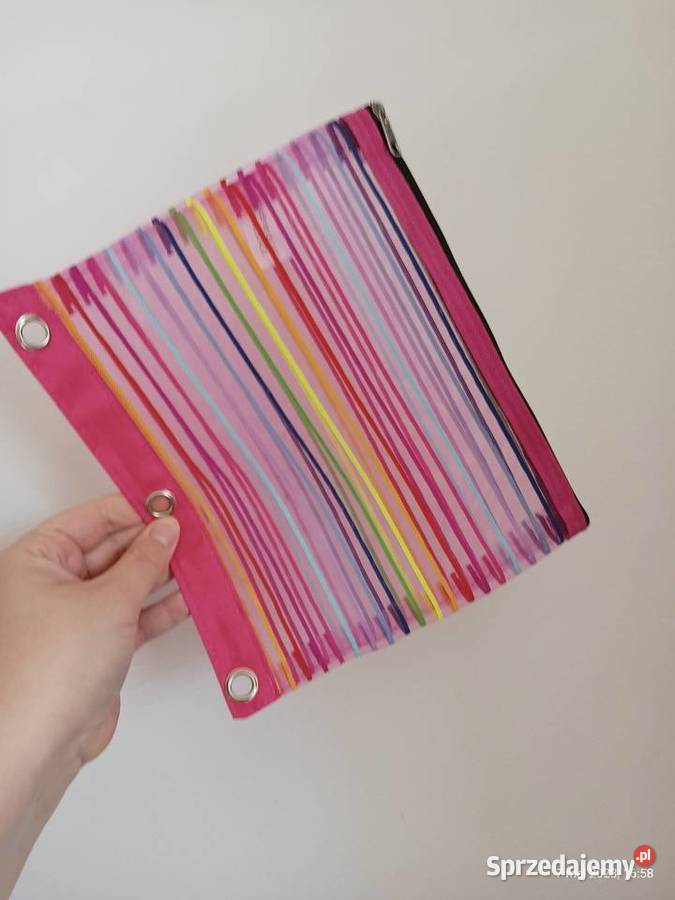 Duży piórnik kosmetyczka saszetka siatka nylowa zachodniopomorskie