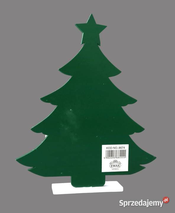 Drewniany świąteczny kalendarz adwentowy zielony