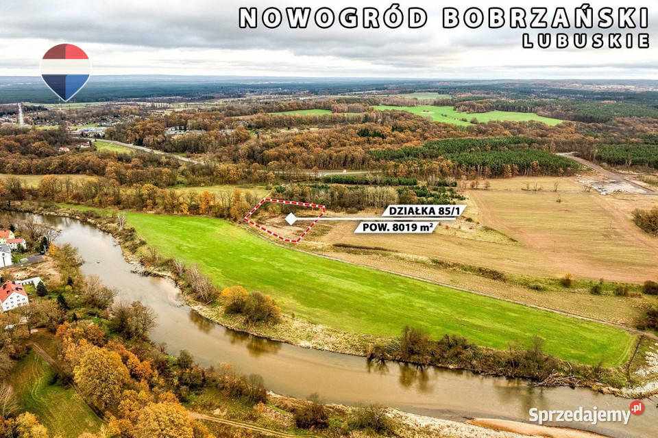 Na sprzedaż działka rolna z dużym potencjałem 8019m2 Nowogród Bobrzański