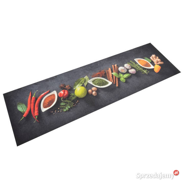 Dywanik kuchenny wzór w przyprawy 45x150 aksamit mazowieckie