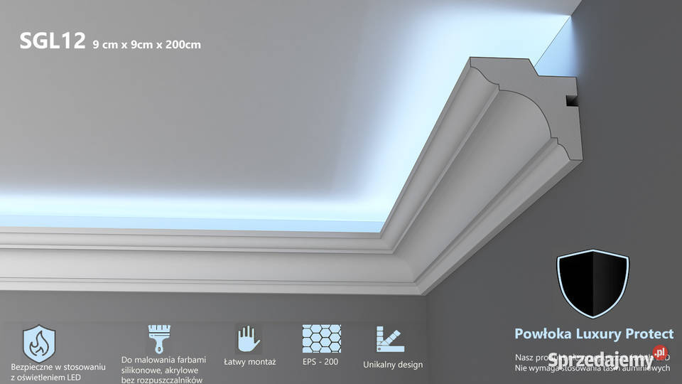 listwa led sztukateria oświetleniowa utwardzana wewnętrzne Kraków