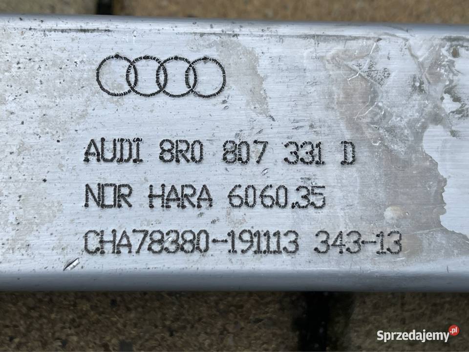 Belka tył wsporniki Audi Q5 8R 8R0807332 D osobowe sprzedam