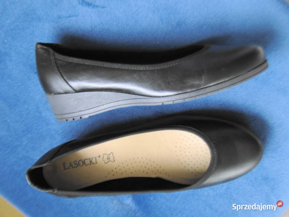 Lasocki Nowe skórzane pantofelki 39