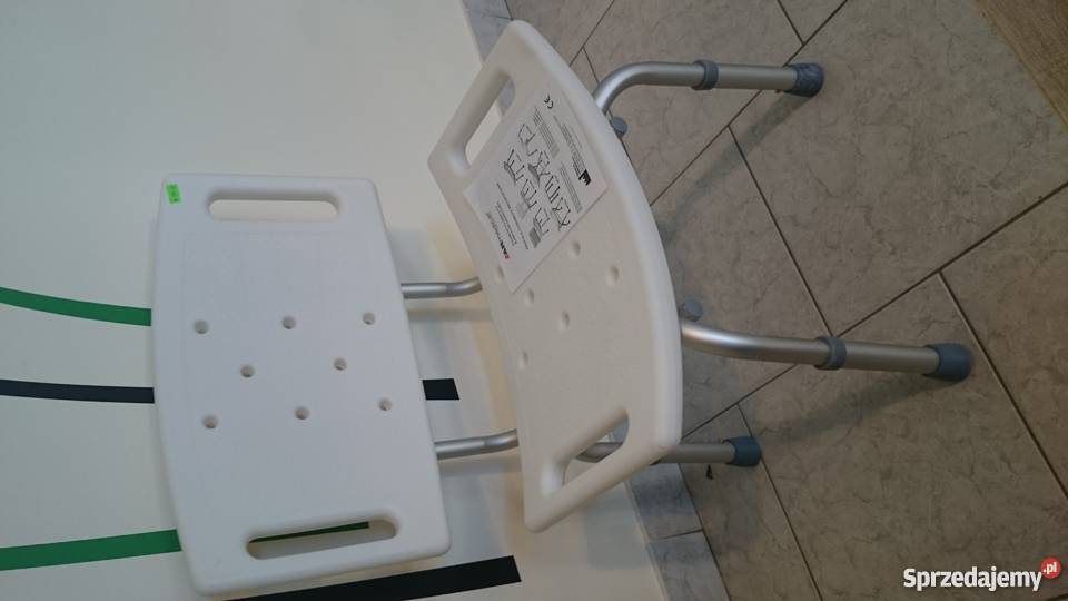 Krzesło prysznicowe z oparciem aluminiowe białe Kielce sprzedam